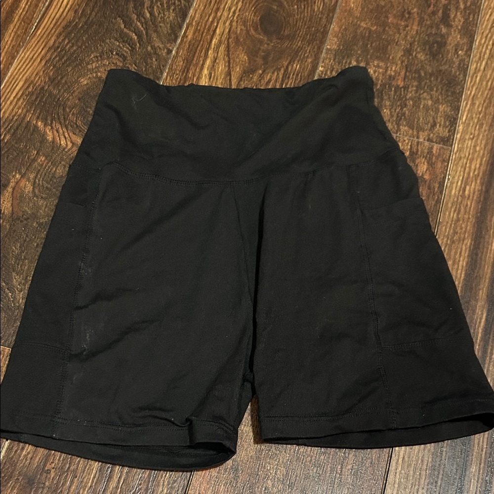 Women's Black High-Waisted Shorts